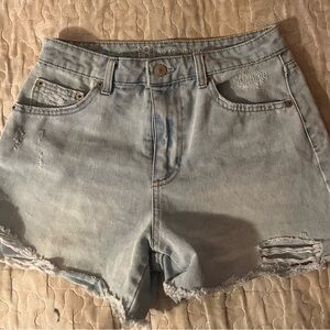 Light blue shorts ripped